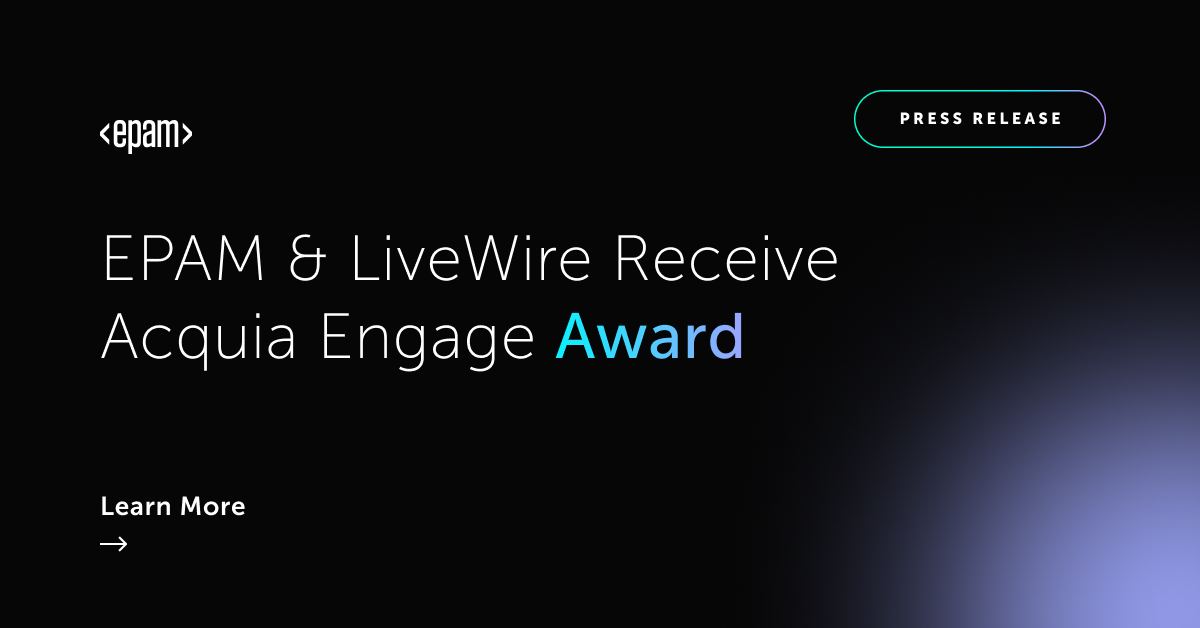 Picture of EPAM and LiveWire Win Acquia Engage Award | EPAM