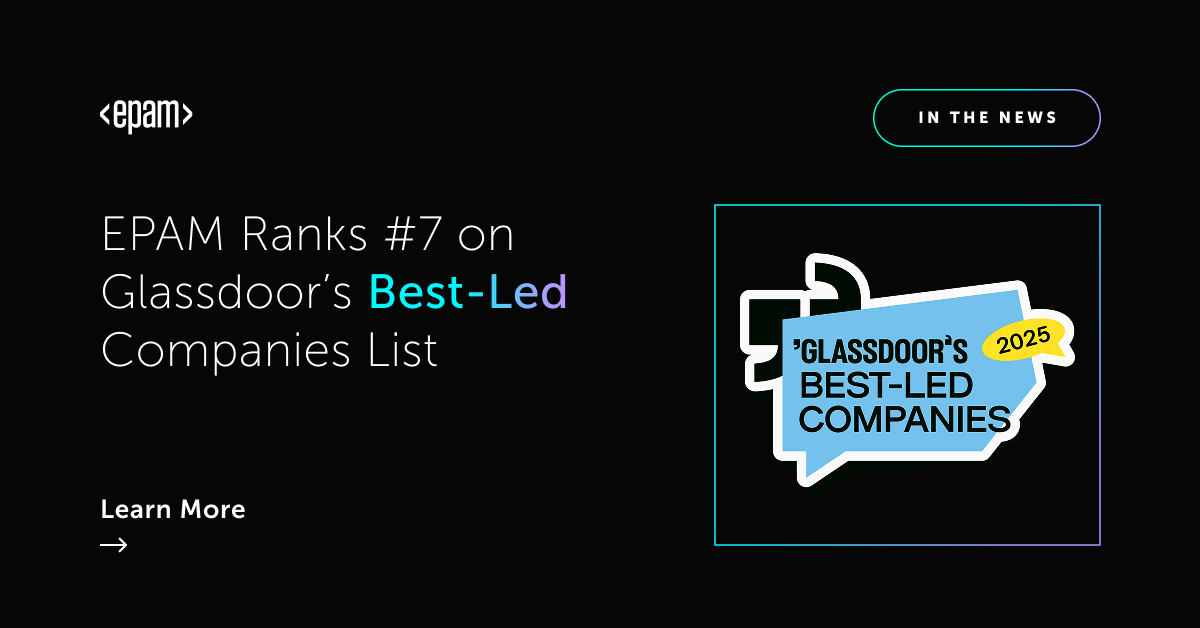 Led Light Ranks EPAM Ranks 7th on Glassdoor’s Best-Led Companies List | EPAM